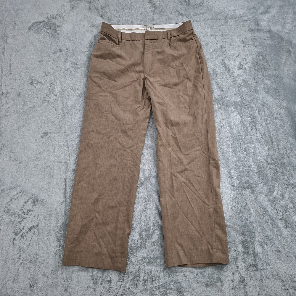 Banana Republic Wool Straight Leg Stretch Pants 12 Classy Preppy Office Trousers